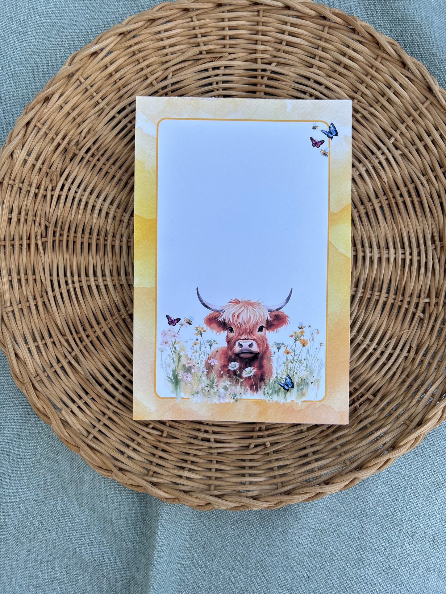 Highland Cow & Butterflies (regular)