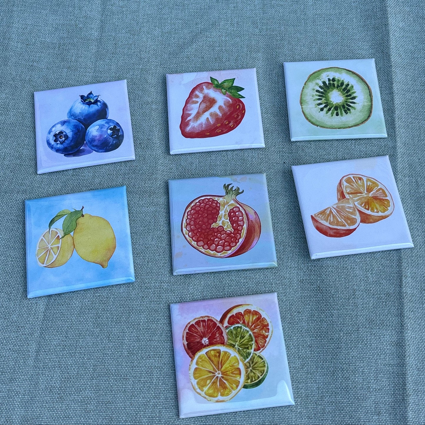 Watercolor Fruits Set